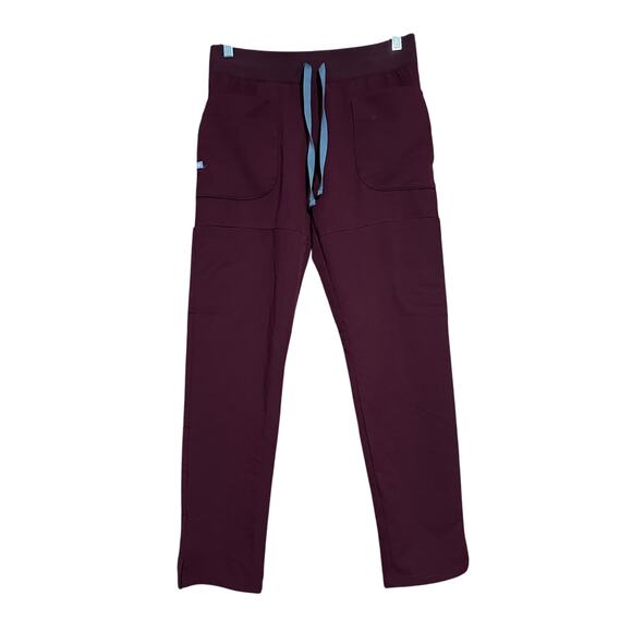 FIGS Women’s Technical Collection Scrub Pants Burgundy Wine Drawstring Size S - Picture 1 of 9